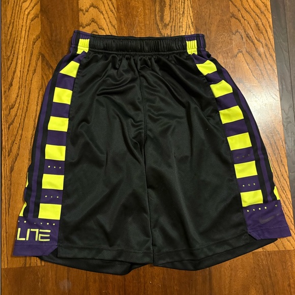 Nike Other - Nike Elite Black and Purple Athletic Shorts with Yellow Accents